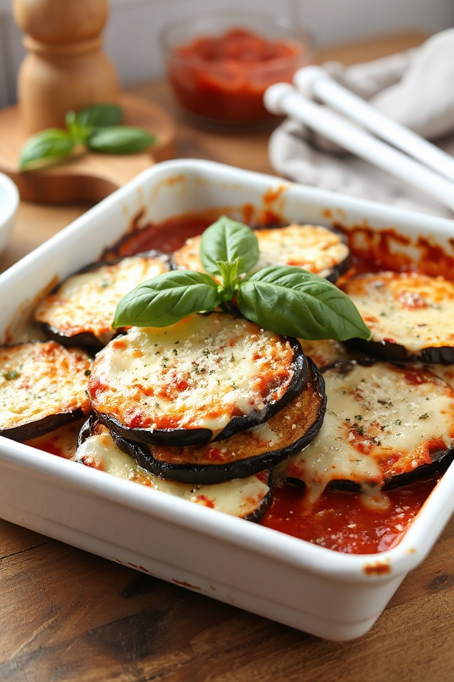 crispy gluten free eggplant layers