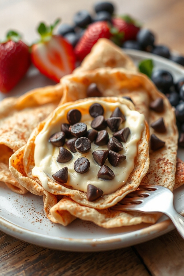 gluten free chocolate chip crepes